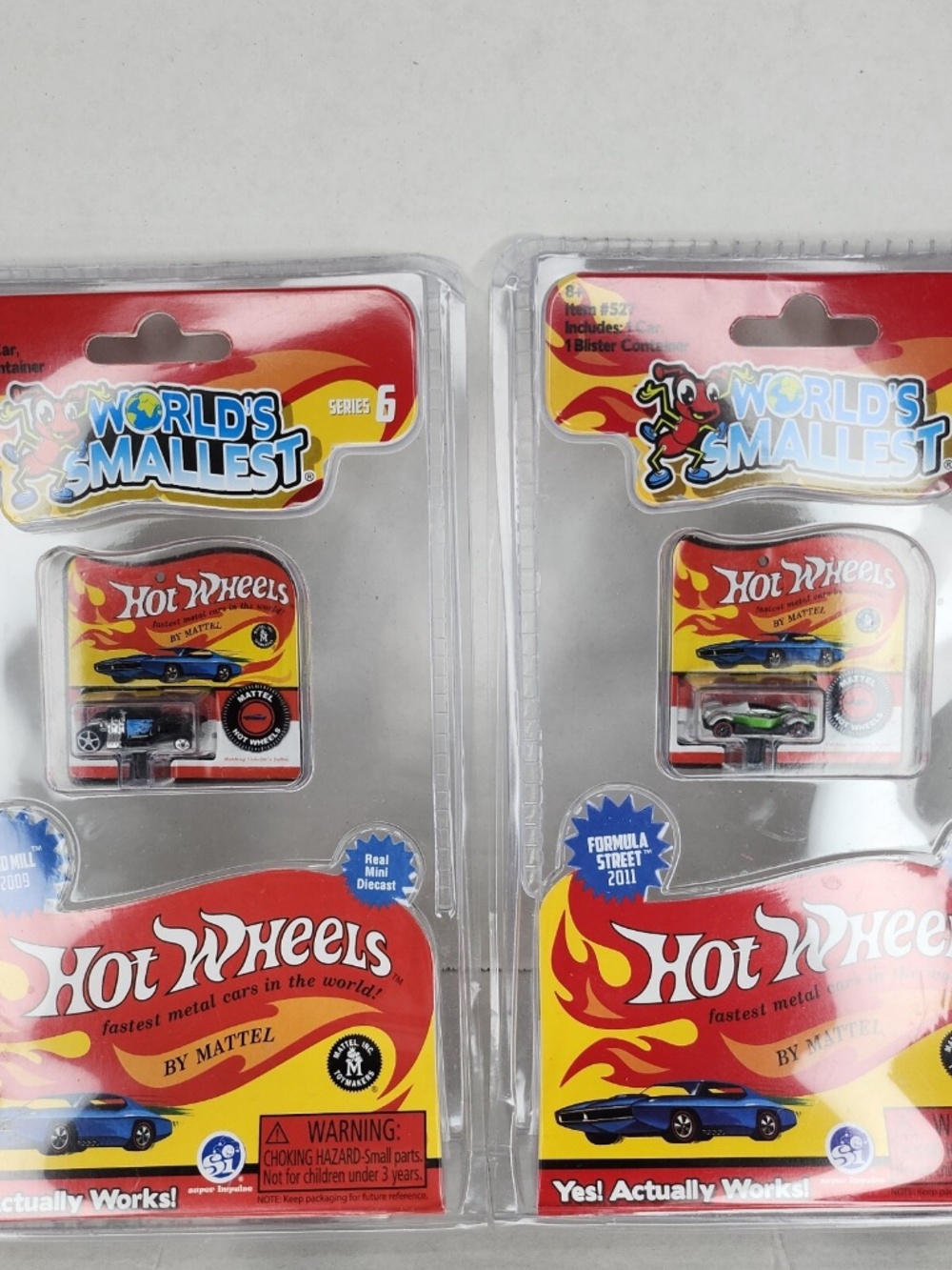 New Set of 2 Worlds Smallest Hot Wheels Series 6 Mid Mill 09 Formula Street 11